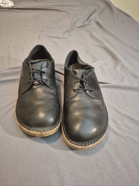 Birkenstock Gary  Men's Black Leather Chukka-Style Lace Shoes